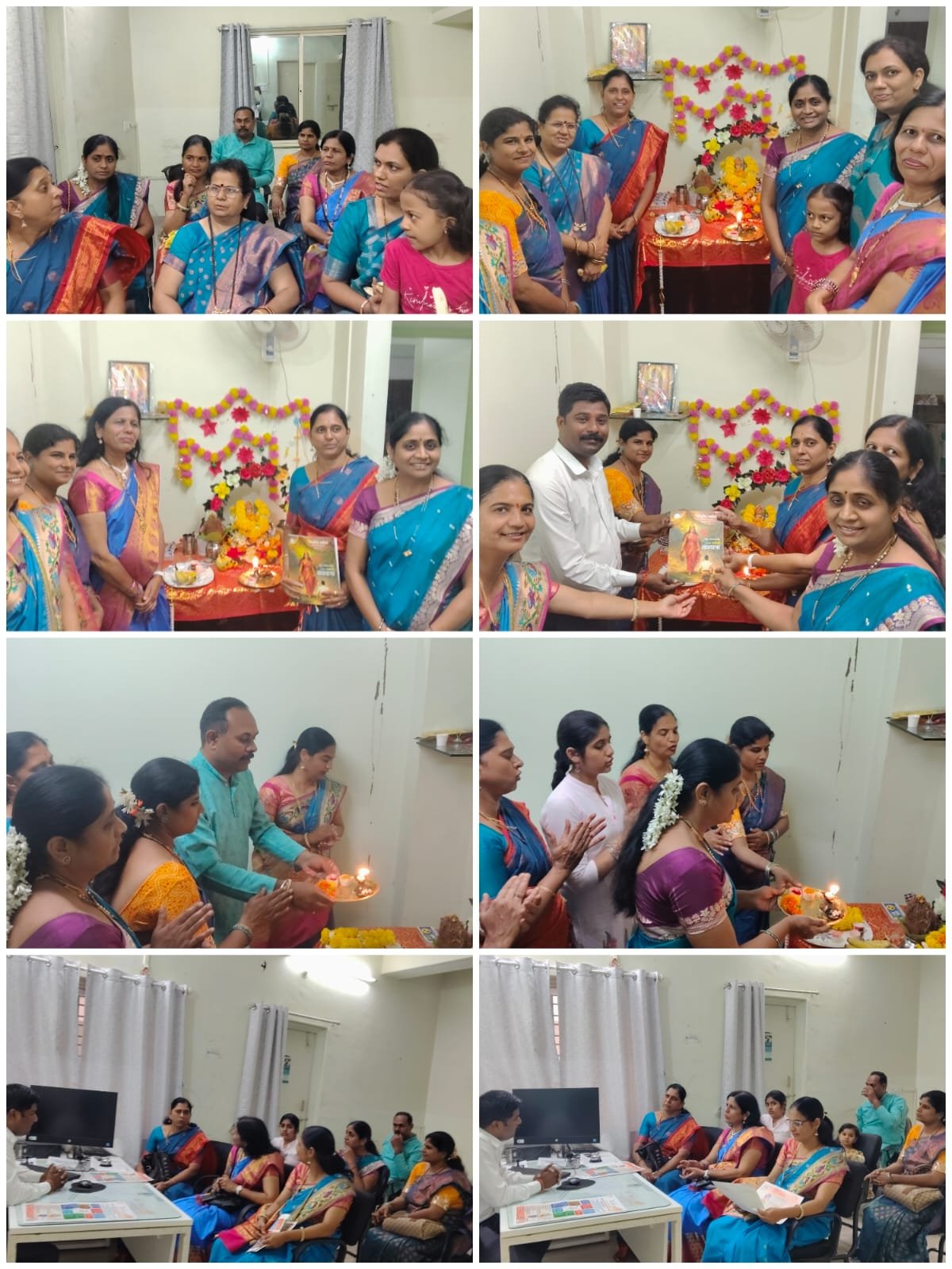 अमृतच्या छत्रपती संभाजी नगर विभाग व जिल्हा कार्यालयात बहुभाषिक ब्राह्मण संघटना महिला प्रमुख यांच्या हस्ते गणपती आरती  अतिरिक्त फोटो