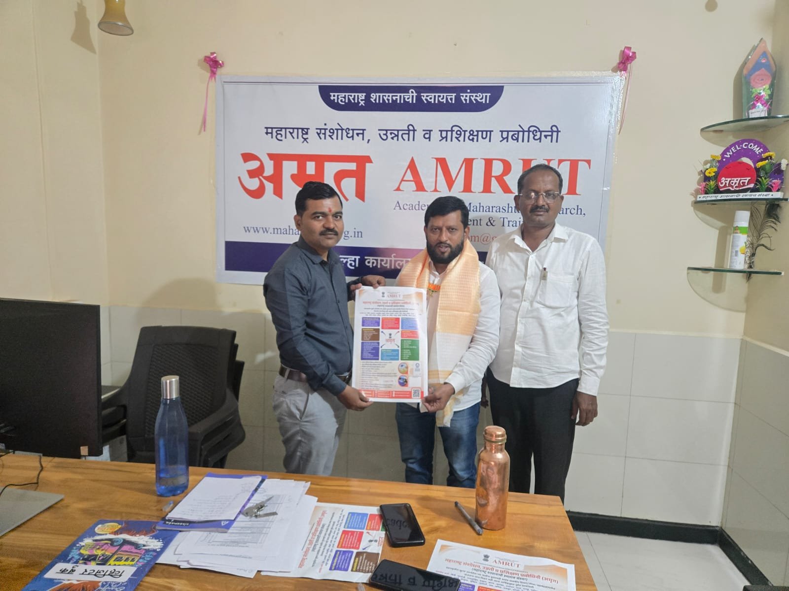 लिंगायत समाजाला ‘अमृत’मध्ये समाविष्ट करण्यासाठी कोल्हापूर येथील मा. श्री .प्रशांत शहापुरे यांचा प्रभावी पाठपुरावा ;मंत्रालयाच्या पातळीवर अवघ्या आठवड्यात दखल