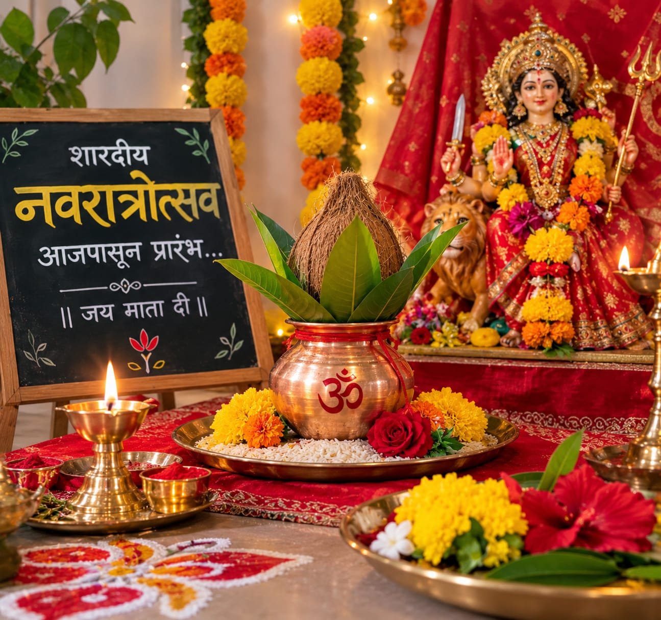 ११ ऑक्टोबर २०२६ पासून शारदीय नवरात्रोत्सवाला प्रारंभ; देशभरात भक्तिमय वातावरण