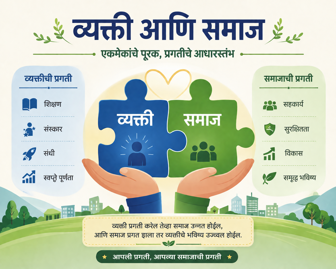 व्यक्ती आणि समाज ही राष्ट्राची दोन तोंडे आहेत