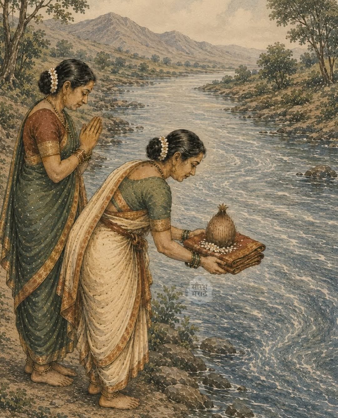 एक अनोखी पण सृजनशील परंपरा - नदीची ओटी भरणे अतिरिक्त फोटो