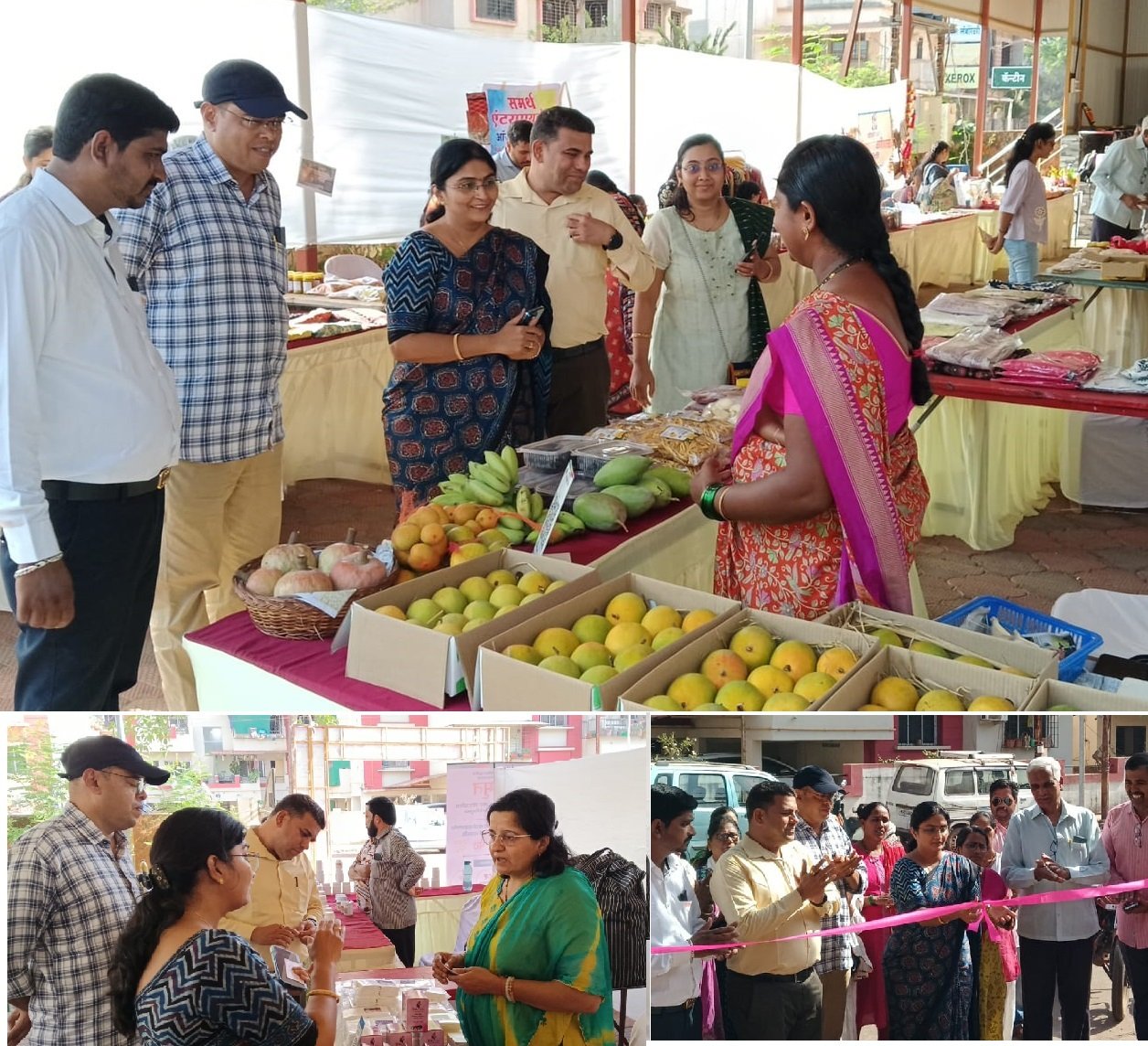 रत्नागिरीत अमृतपेठ थेट बाजारपेठेचे उद्घाटन; बहुतांश स्टॉल्स महिला उद्योजकांचे
