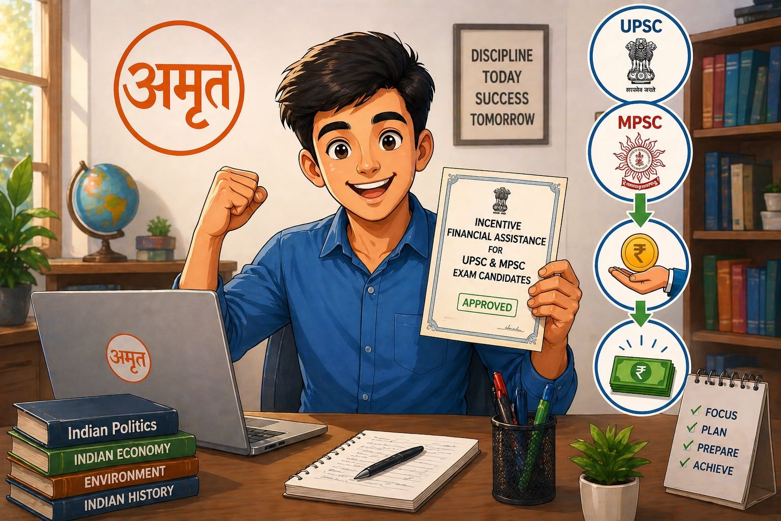 MPSC, UPSC ची तयारी करताय? अमृत संस्था देते प्रोत्साहनात्मक अर्थसाह्य