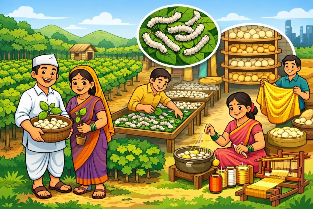 रेशीम शेतीसाठी मिळते लाखोंचे अनुदान